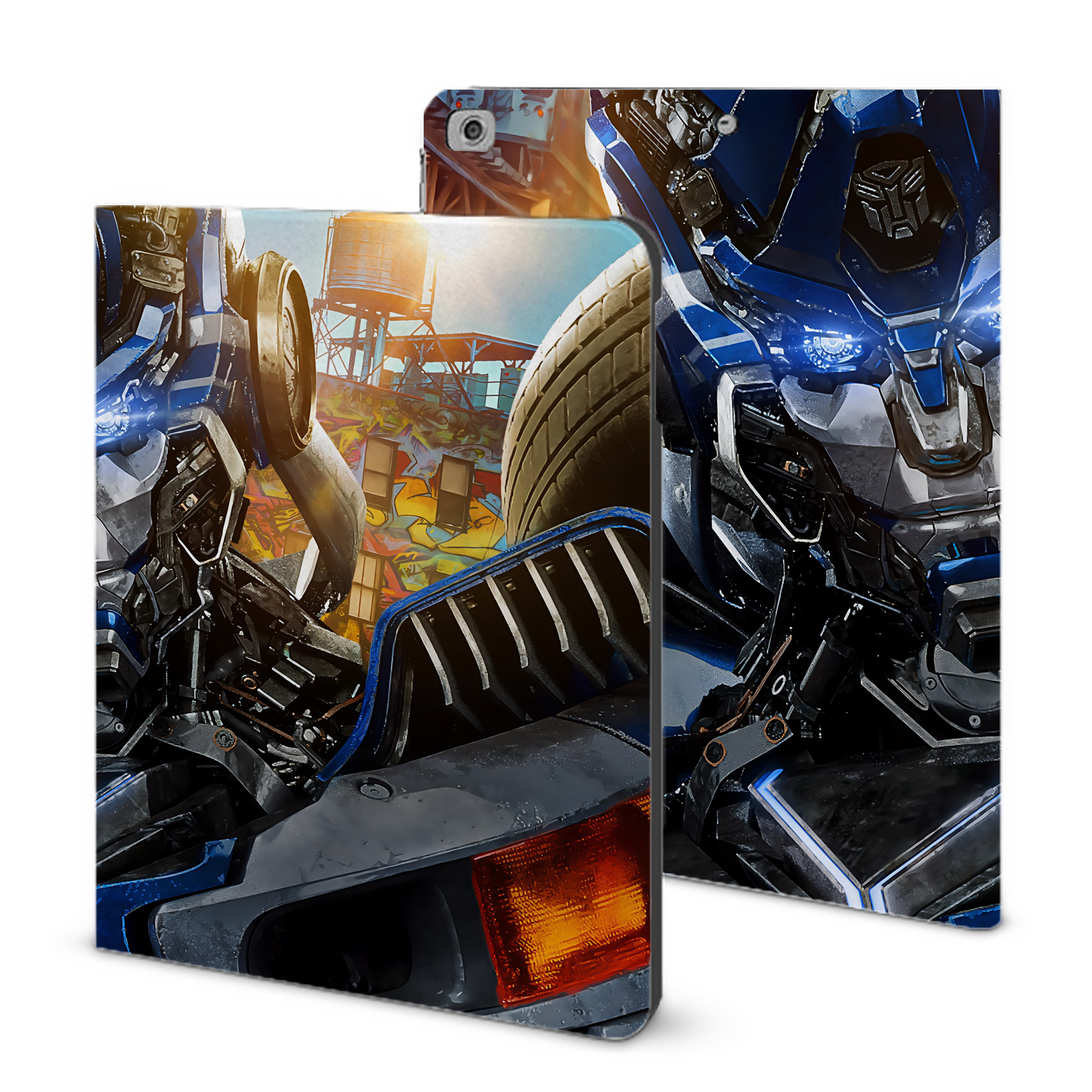 （画像用） Transformers トランスフォーマー IPad ケース ブック型 PUレザー TPU 耐衝撃 軽量 薄型 ペン収納なし 全面保護 IPad 各モデル対応